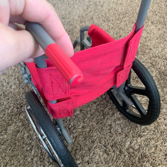 American Girl Doll Red Whellchair - Picture 5 of 11